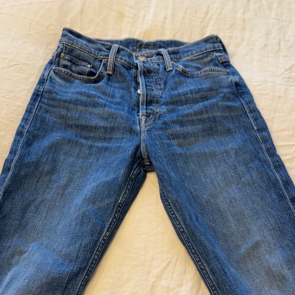MOTHER Straight Blue Jeans